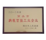 麗水百強企業(yè)證書